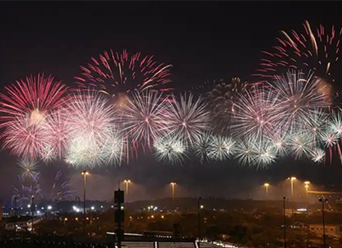 酒泉焰火晚会